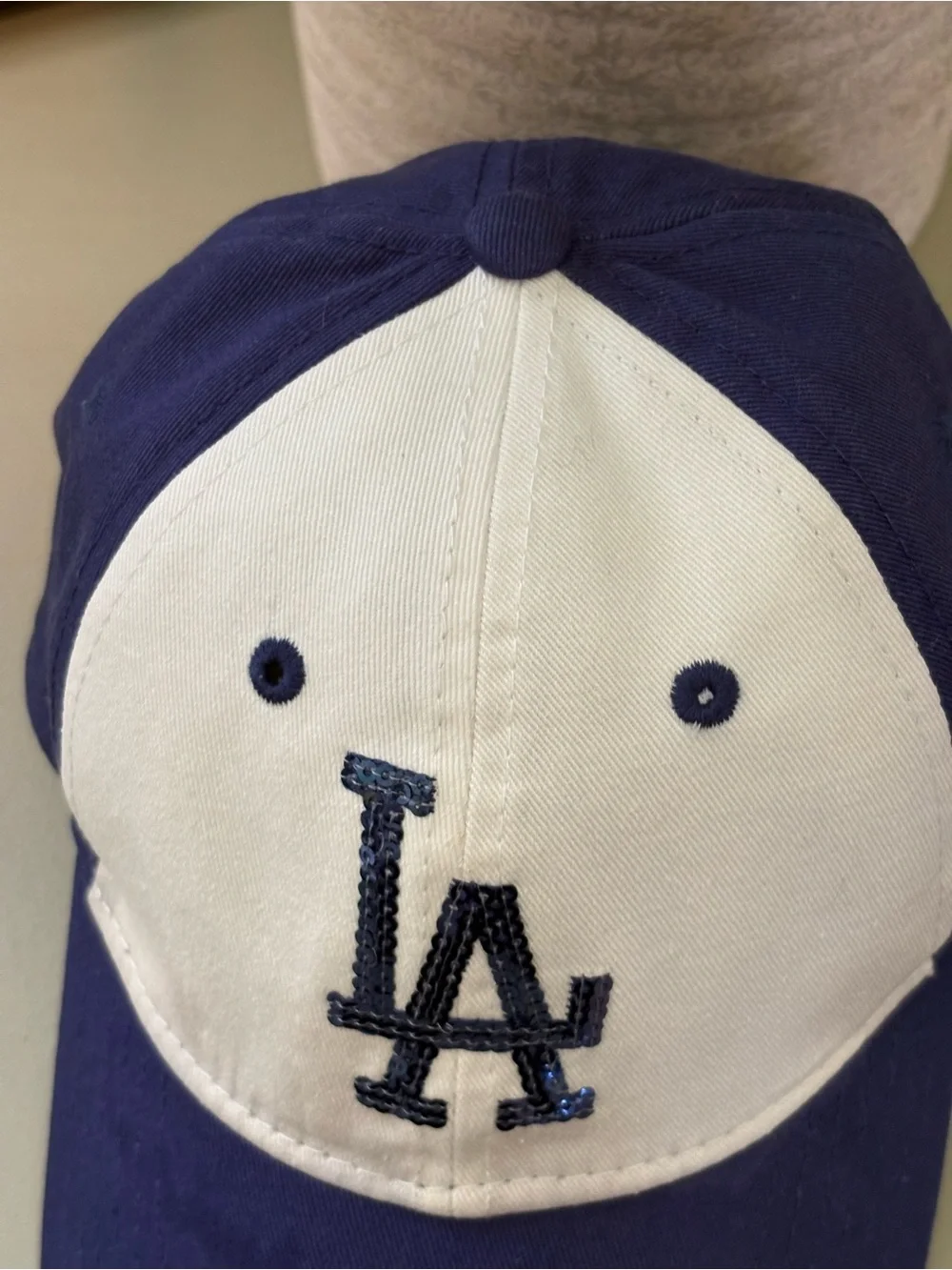 New Era LA Dodgers Two-Tone Cap in White and Royal Blue